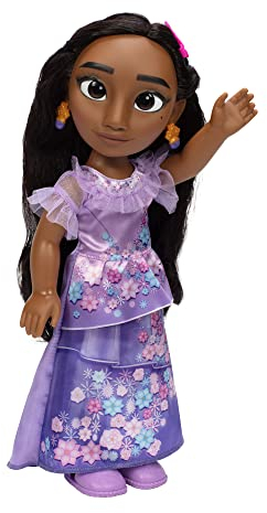 Disney Encanto Isabela Puppe 35cm mit Blumenkleid, Schuhen, Ohrringen und Haarclips