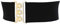 FASHIONGEN - Ceinture femme élastique, ceinture large à boucle 3 boutons, style vintage, GLORIA Fabriqué en France - Noir (Boucle doré), Large / 40 à 43