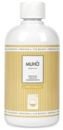 Muhà | Profuma Bucato Concentrato, Fragranza Sweet Vanilla Ideale per lavatrice o lavaggio a mano, Profumazione a Lunga Durata, Formato da 400ml