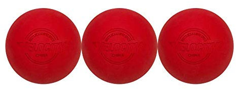 Velocity Übungs-Lacrosse-Bälle – 1, 2, 3, 6, 12, 18, 24, 36, 60 und 120 Packungen – Offizielle Größe und Gewicht – Rot
