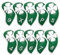 Lucky Clover Golf Iron Club Head Covers Headcovers Set, 10pcs Leather Golf Headcovers for Irons Gift for Men Women Golfer, Designed to fit All Brands