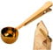 MINGZE 2 En 1 Cuchara De Acero Inoxidable Cuchara Medidora De Café Con Bolsa De Sellado Clip, Para Especias De Polvo De Fruta Ice Cream, Aptas Para El Lavavajillas (Oro)