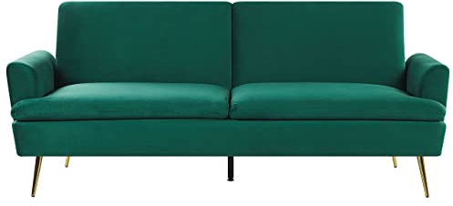 Moderner 3-Sitzer Sofa Samtstoff dunkelgrün Vettre