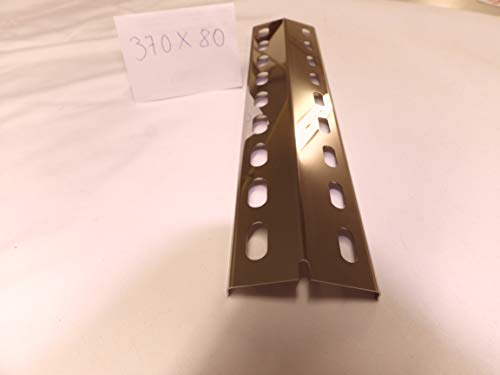 Edelstahl V4A und V2A Flammenverteiler für alle Grills und Größen Brennerabdeckung Hitzeschild Grillblech Brennerblech Gasgrill Broil Master Taino , Profi cook (1Stk 370mm x 80mm x 1mm V4A Spiegel)