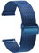 TStrap Mesh Uhrenarmband Metall 16mm - Schnellverschluss Ersatz Uhrenarmbänder für Herren Damen - Mailänder Smartwatch Armband aus Edelstahl Blau - 16mm 18mm 20mm 22mm