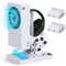 Support de Chargeur avec Ventilateur de Refroidissement pour Xbox Series S Console & Manette,Station d'accueil Verticale avec 2 x 1400mAh Batterie Rechargeable & Couvercle (Blanc)