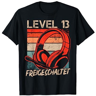 13. Geburtstag Jungen Video Gamer Level 13 Unlocked Jungs T-Shirt