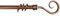 kippen 1302R Gardinenstange, ausziehbar, 120-200 cm, Kupfer satiniert