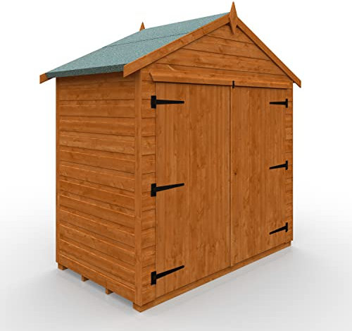 TigerFlex Shiplap Apex Bike Shed Timber Bike Store, Garden Storage 3 x 6 ft