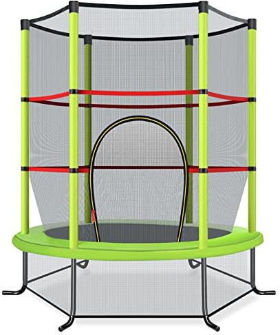 COSTWAY Trampolino Elastico Bambino (Verde, 165 x 165 cm)