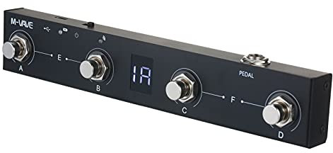 SHUAIGUO M-VAVE Chocolate BT Wireless MIDI Controller, 4 Buttons, Portable, USB, Controller Only, Black