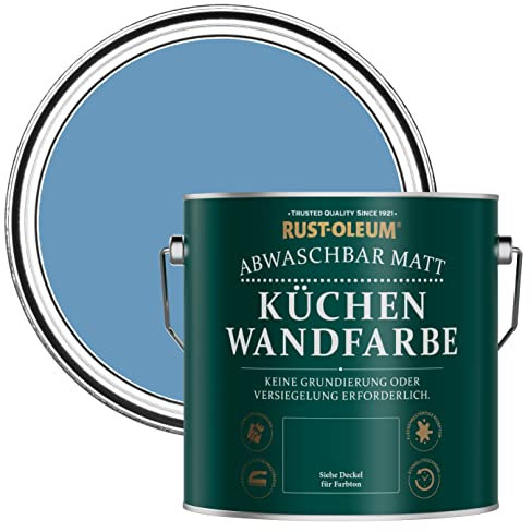 Rust-Oleum Blue Washable Kitchen Wall Paint in Matt Finish - Cornflower Blue 2.5L