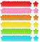 120 Pcs Refrigerator Magnets Colorful Stars Shaped Magnets Blackboard Sticker Childrens Race Reward Chart Magnet for Whiteboard Classroom Office Refrigerator (6 Color,2cm)