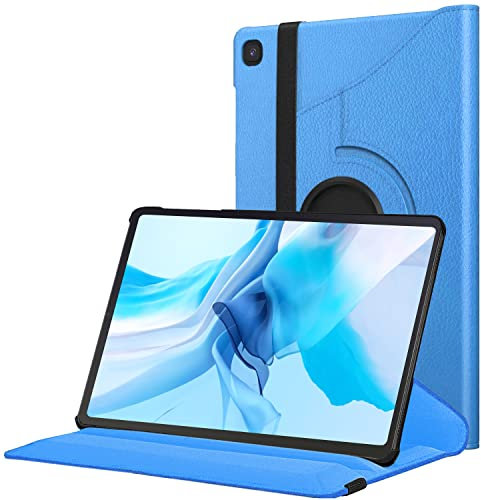 Samsung Galaxy Tab A Case 10.1 Inch 2019 (SM-T510/T515/T517) | PU Leather 360 Rotate Case with Auto Wake/Sleep Feature | KONDUWANA Protective Stand Cover | Not For Tab A 10.1 2016 Model (Aqua)