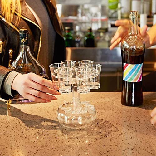 SARGE 6pcs / Set Weinglas Schnaps Spender Whisky Bier Spender Halter Trinkspiele Werkzeuge für Weihnachten Home Party Bar Schnapsglas