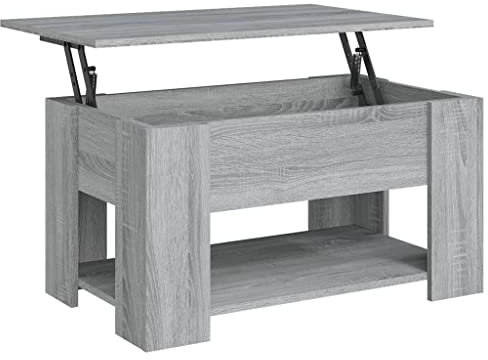 vidaXL Coffee Table Grey Sonoma 79x49x41 cm Engineered Wood