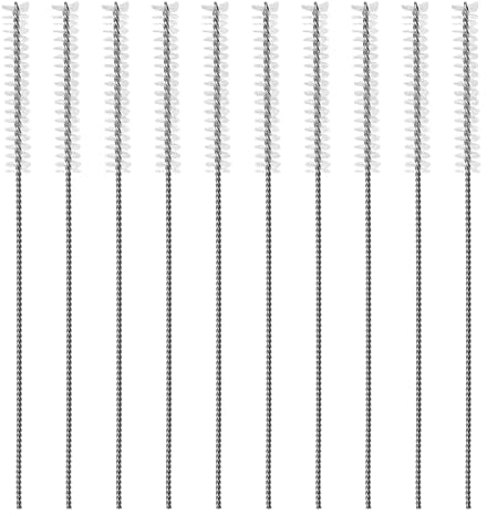 SG Store 10Pcs 2.5mm Hearing Aid Tube Brush Hearing Aid Cleanings Kits Aid Vent Brush for Cleanings Dredging Ventilation Hole Sound Guide Tube 60mm Length