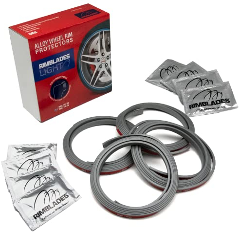 Rimblades LIGHT NEU 2023 universal FELGENSCHUTZ & STYLING Felgenschutzring Alu Felgen Ringe Felgenrandaufkleber Felgenstyling Rim Protector Guard Ringz (Grau)