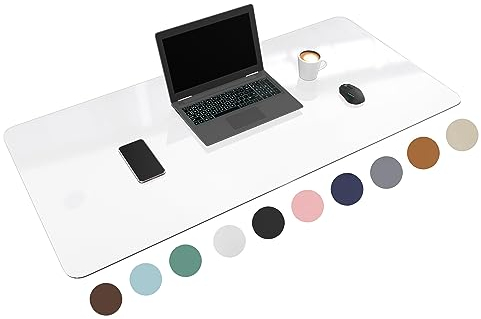 WURK Schreibtischunterlage [120 cm x 60 cm] - Transparent Premium Qualität - Mauspad - Große Schreibunterlage - Mauspad XXL - Rutschfeste Unterlagenmatte - Durchsichtige Desk Mat (Transparent)