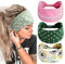 scicent Haarband Damen Boho Stirnband Breite Stirnbänder Schwarze Blume Haarbänder Elastische Kopftuch Knoten Yoga Kopfwickel für Frauen und Mädchen (3 Stück), 14213