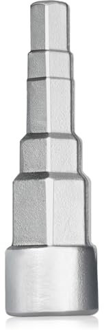 Sexyhot 1/2 Llave escalonada | con 5 niveles 3/8, 1/2, 3/4, 1-1/4 pulgadas | para fontanería y radiador