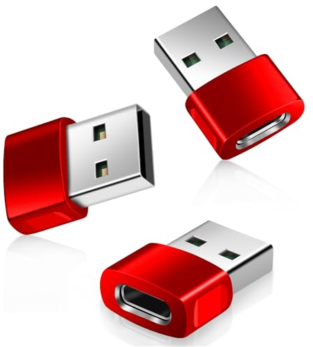 Basesailor Adapter USB A auf USB C Adapter 3Pack,iPhone 16 16e Pro Max Auto Ladekabel Typ C Female to A Male Charger Stecker für iPhone 15 14 Plus,Airpods 4,iPad 10 Air Mini 7,Samsung Galaxy S25 A54