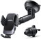 UGREEN Car Phone Holder, 2025 Upgraded Windscreen Dashboard Air Vent Car Phone Mount, Mobile Phone Holder for Cars Suction Cup Compatible with iPhone 16 15 14 13 12 11 Pro Max Smartphone