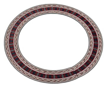 Gitarrenrosetteneinlage Gxb19 92mm für Klassische Gitarre | Kaffeefarben, Leicht Entfernbar, ohne Beschädigung, Präzise Passform, 1 Stück