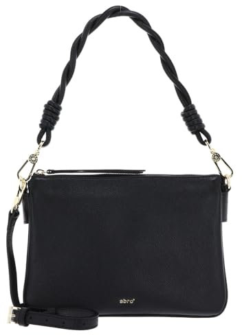 Abro Leather Kavir Shoulder Bag Twofold Black/Gold