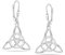 LeCalla 925 Sterling Silber Keltischer Knoten Ohrringe Glück Irische Dreifaltigkeit Keltischer Knoten Dreieck Vintage Tropfen-Ohrringe für Frauen - 30MM