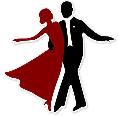 Love Ballroom Dancing Dance K959 Autoaufkleber Sticker Aufkleber 12 cm | Selbstklebende Folie für Fahrzeug und glatte Oberflächen
