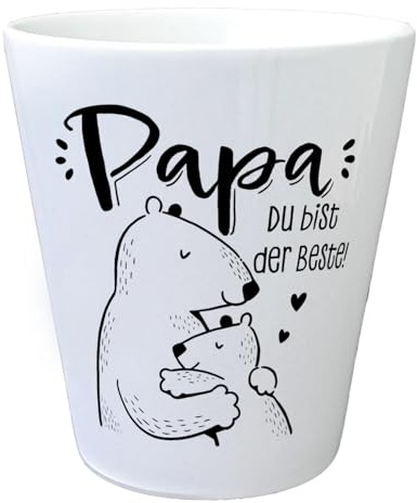 speecheese Bären Papa und Kind Blumentopf mit Spruch Papa du bist der Beste Vatertag Geschenkidee Liebevoller Liebesbote Familie Valentinstag