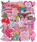 CXWLJL Pink Embroidered Patches Pink Theme Iron on Patches for DIY Sew Applique Repair Patch Cute Preppy Sew on Patches for Backpacks Pants Clothes Jeans - 32PCS