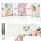 3 Stück Aquarell Malbuch Kinder Mit Wasserfarben Block, 60 Seiten Wasserfarben Malbuch mit Wassertankpinsel, 3 Themen Pocket Aquarell Watercolor Painting Book für Kinder