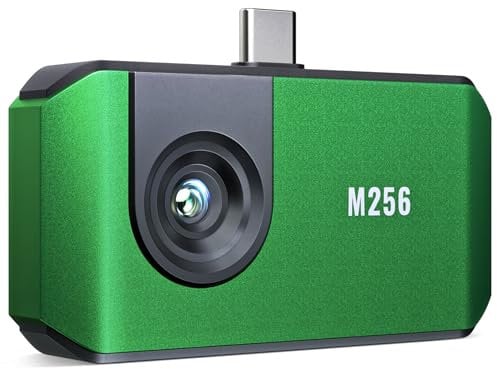 AMPBANK Wärmebildkamera Android, 512x384 TISR IR-Auflösung Wärmebildkameras mit 3D-Analyse, 25Hz Bildwiederholrate, -20℃ bis 450℃ Temperaturbereich, Thermal Camera für Smartphones, Tablets, PC
