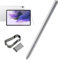 Galaxy Tab S7 FE S Pen de Rechange pour Samsung Stylet S Argent pour Galaxy Tab S7 FE SM-T730, SM-T733, SM-T736B TJ-780 Stylet + Pointes(Argent Mystique)