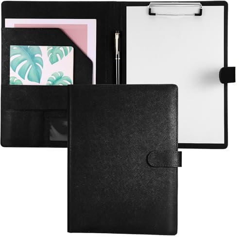 JIANTA Porte-document de conférencé A4 avec fermeture magnétique, porte-documents A4 avec porte-stylo, porte-documents A4 pour le travail