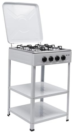 Piano cottura a gas a 4 fuochi, a gas, in acciaio inox, design antivento, adatto per cucine domestiche