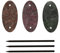 Sarini 3 Stück ovale Haarspangen mit Stab, Pferdeschwanzhalter aus Kunstleder, Haarspange im Bohemian-Stil, Zubehör mit hölzerner Gleitstange für Damen und Mädchen