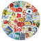50 Stück Essen Aufkleber Pack Food Sticker Set Wasserdichte Vinyl Sticker für Laptop Kinder Autos Motorrad Fahrrad Skateboard Gepäck Koffer Computer Aufkleber Graffiti Decal