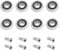 Lot de 8 rouleaux de porte de douche avec vis M5 – Coulisseur de porte incurvé avec pièces excentriques – Roues de douche de rechange pour portes coulissantes en verre – 23 mm
