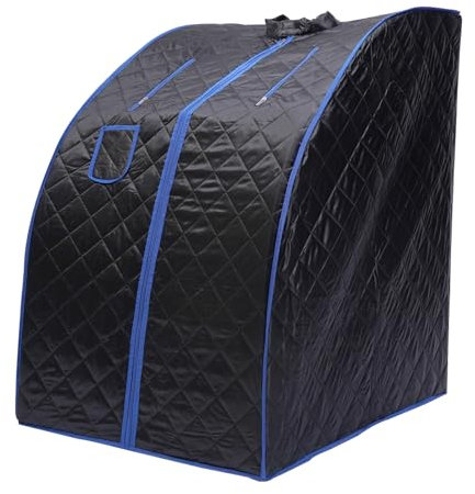 Czyurachel Collapsible Portable Sauna, Home Sauna, Sauna Tent with Folding Chair, 2L Steamer, 1000W, Good Thermal Insulation, Food Grade 304 Stainless Steel, 9 Adjustable Temperatures