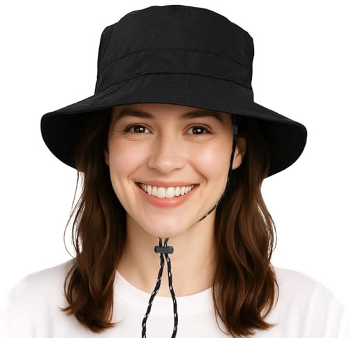 Bucket Hat For Woman Sun Rain Waterproof Sunhat Wide Brim Bonnet Packable Straw Fishing Hat Hiking Caps Camping Pool Uv Protection Hats Summer Fishing Sunshade Outdoor Quick-drying Cowboy Cover Travel