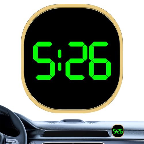 Orologi Da Cruscotto Auto Adesivi | Orologio Digitale Adesivo Per Auto Con Display LCD - Quadranto, Schermo Nitido, Accessorio Auto Interno
