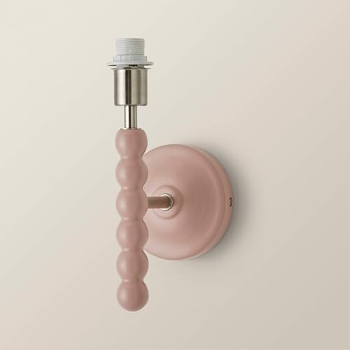 ValueLights | Bobbles Rose Pink Bobbin Wall Light Base | Wall Lights, Home Décor & Improvement Essential | Mains Wired
