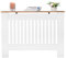 Alightup Cache Radiateur 106 x 17 x 80,5 cm en MDF Peint - Couvercle Design Armoire avec Lattes en Bois et Grille Étagère Supérieure