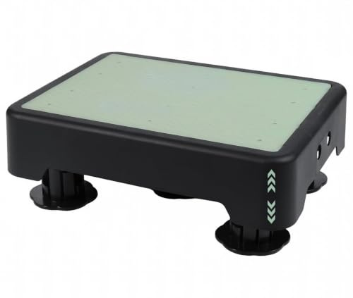 Pedana antiscivolo, per interni ed esterni, fino a 200 kg, supporto portatile per salire e pedana, per letto, scale, colore nero brillante