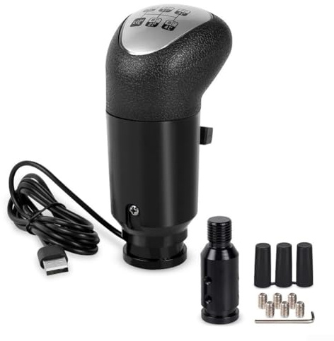 Opatiny USB-Rennspiel-Joystick-Simulator-Schaltknauf für Logitech G29 G27 G25, der ein schnelles Umschalten zwischen hohen und niedrigen Gängen ermöglicht