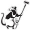 Banksy Ratte mit Paint Rolle Design | Art Wand Graffiti Vinyl Aufkleber | Urban Art Fenster, Auto, Laptop Aufkleber - Extra Large - 40x40cm