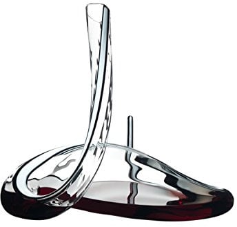 RIEDEL Mamba Fatto A Mano Dekanter,Einzelpackung, klares/schwarzes/weißes Kristallglas,handgefertigt
